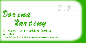 dorina martiny business card